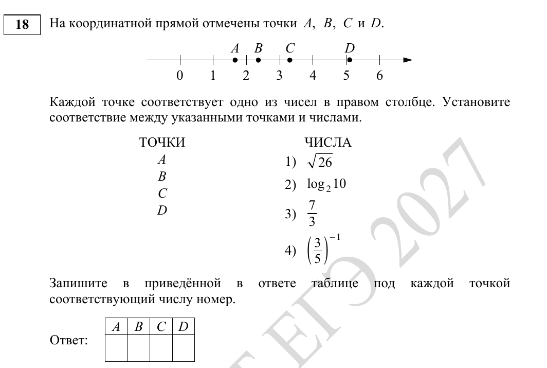 Задание 18 из демоверсии ФИПИ 2027 года, как в КИМ