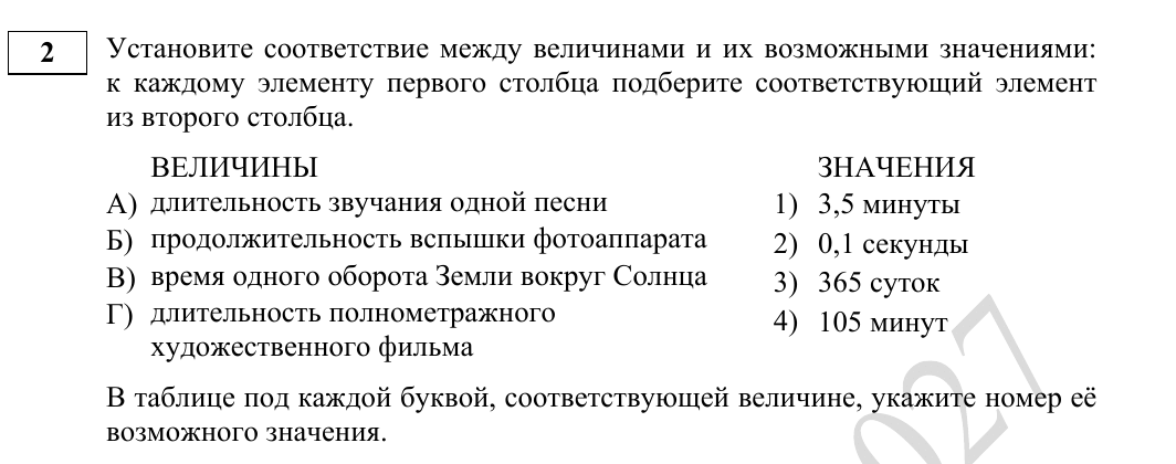 Задание 2 из демоверсии ФИПИ 2027 года, как в КИМ