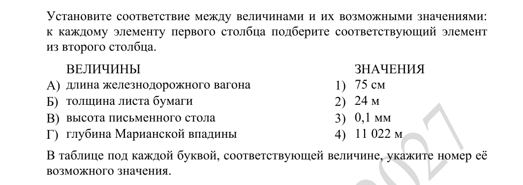 Задание 2 из демоверсии ФИПИ 2027 года, как в КИМ